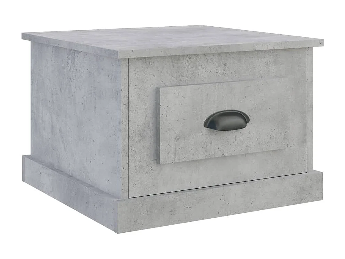 Table basse gris béton 50x50x35 bois d'ingénierie