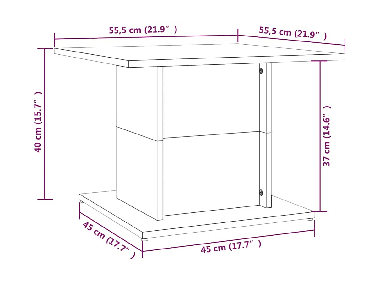 Table basse Noir 55,5x55,5x40