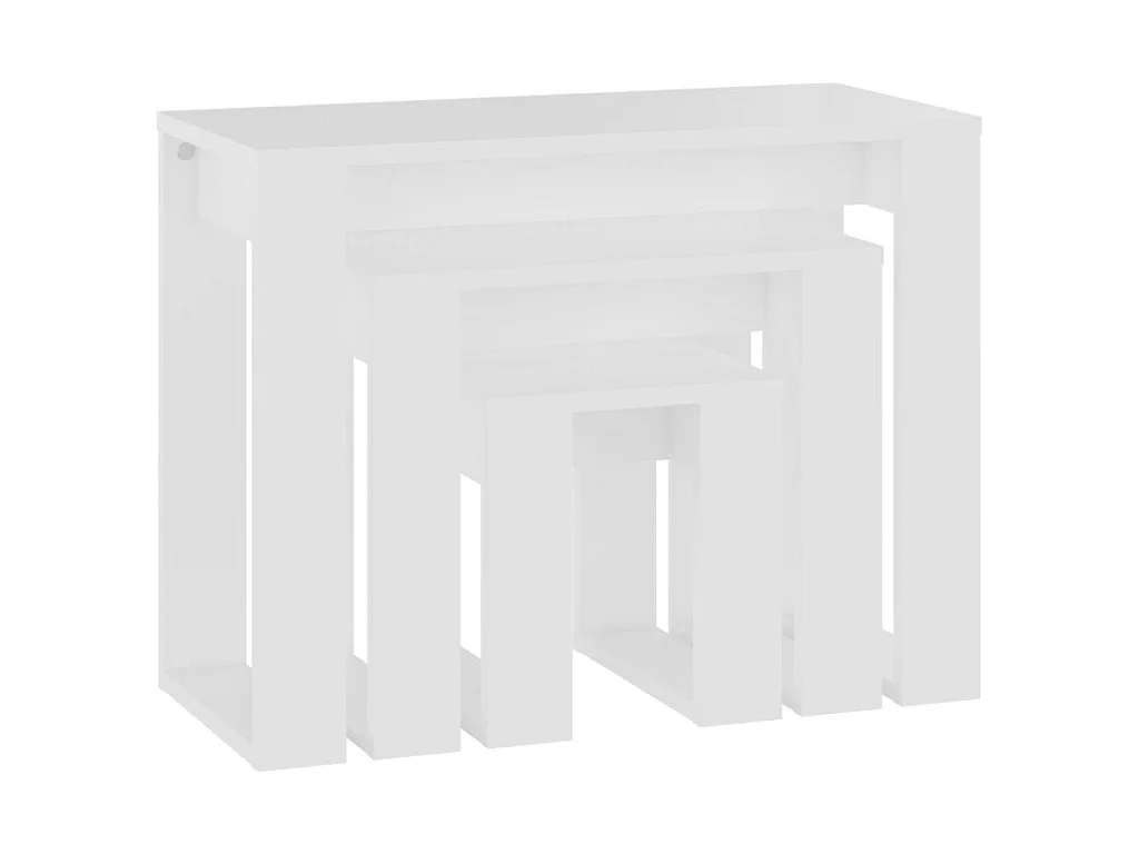 Tables gigognes 3 pcs Blanc 3