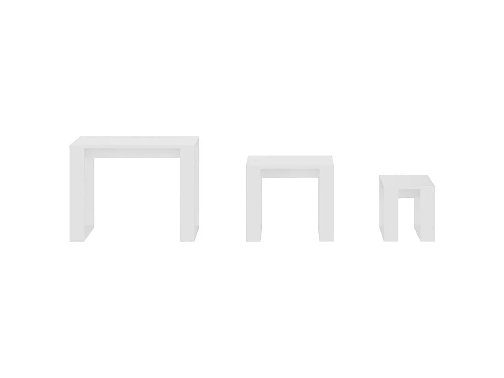 Tables gigognes 3 pcs Blanc 3