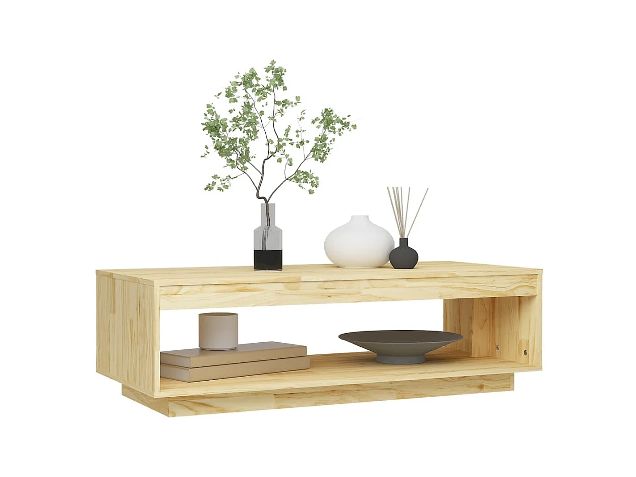 Table basse 110x50x33,5 Bois de pin massif 2