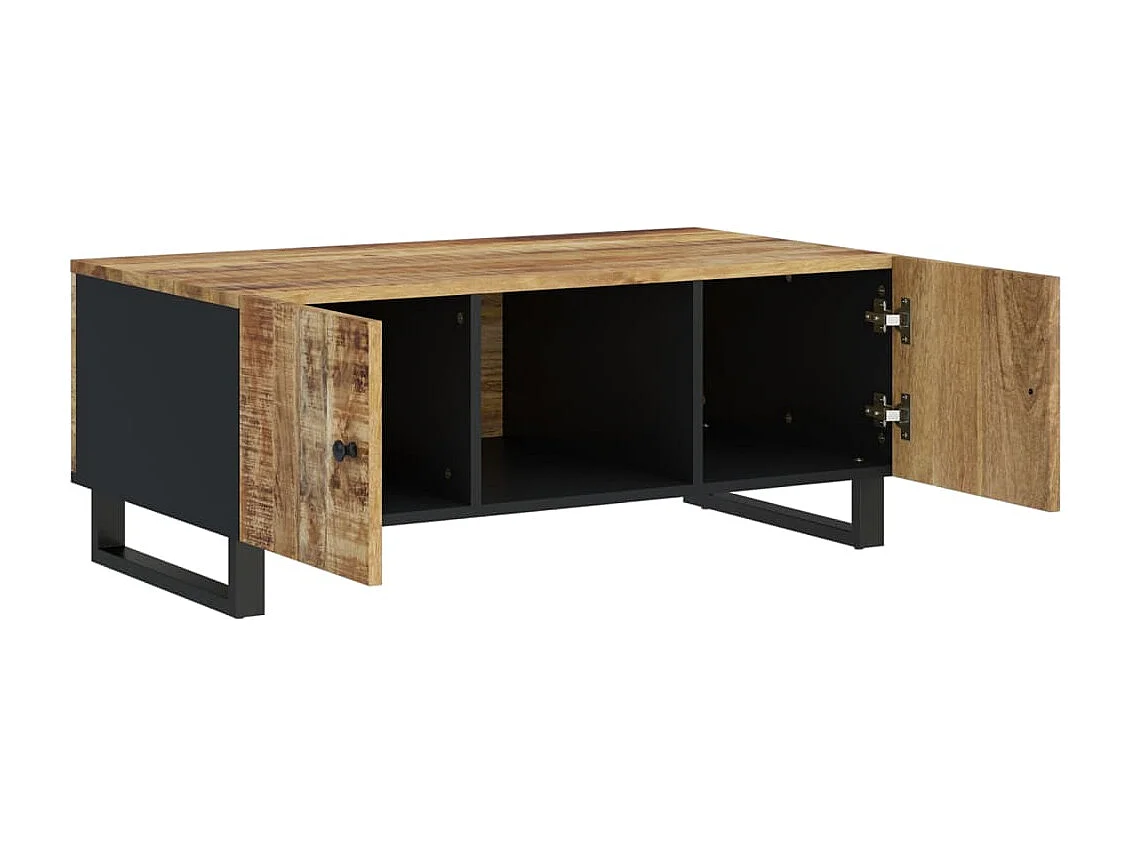 Table basse 100x54x40 bois de manguier solide et d'ingénierie