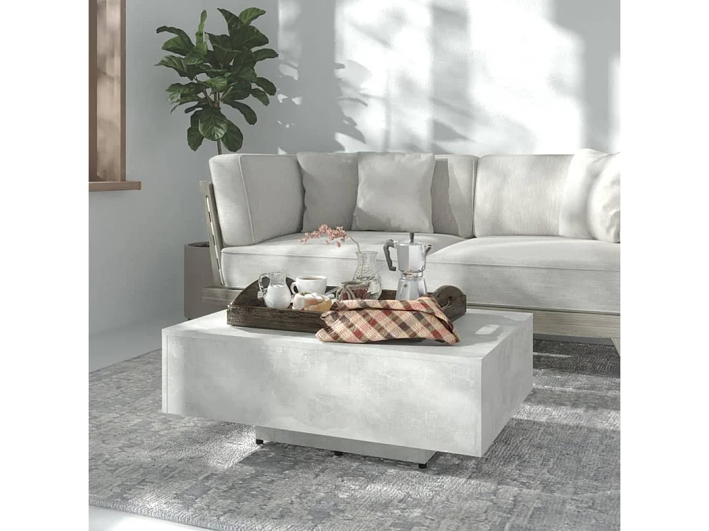 Table basse Gris béton 85x55x31