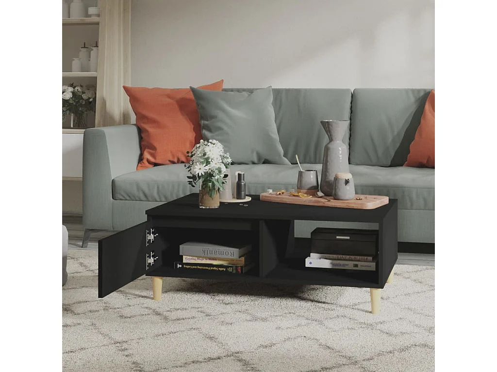 Table basse Noir 90x60x35 2