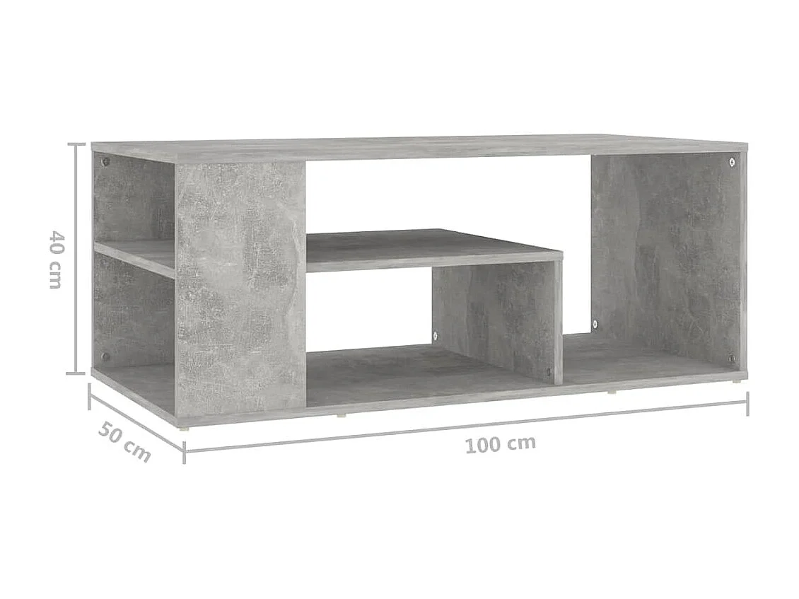 Table basse Gris béton 100x50x40