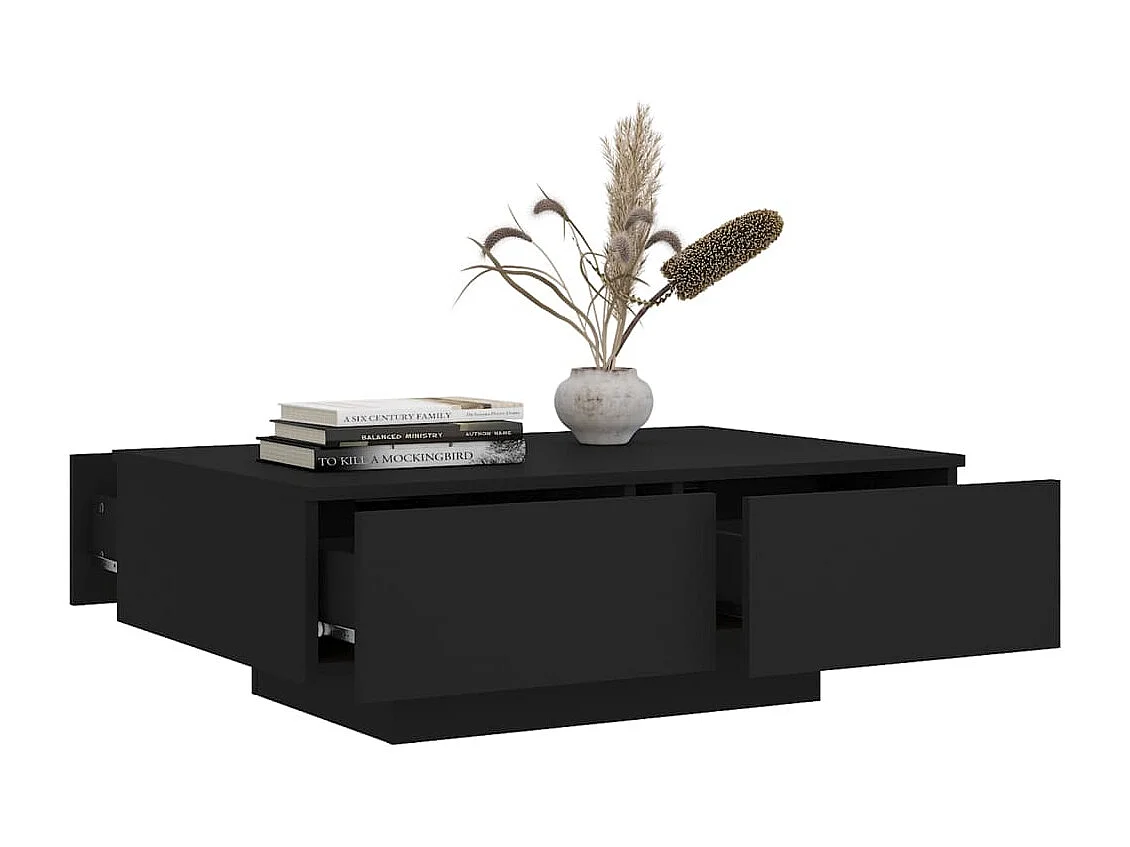 Table basse Noir 90x60x31 Leva