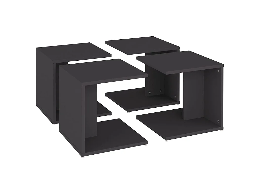 Tables basses 4 pcs Gris 33x33x33