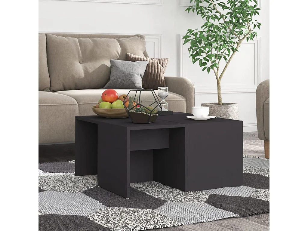 Tables basses 4 pcs Gris 33x33x33