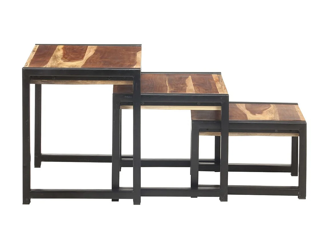 Tables gigognes 3 pcs Bois solide