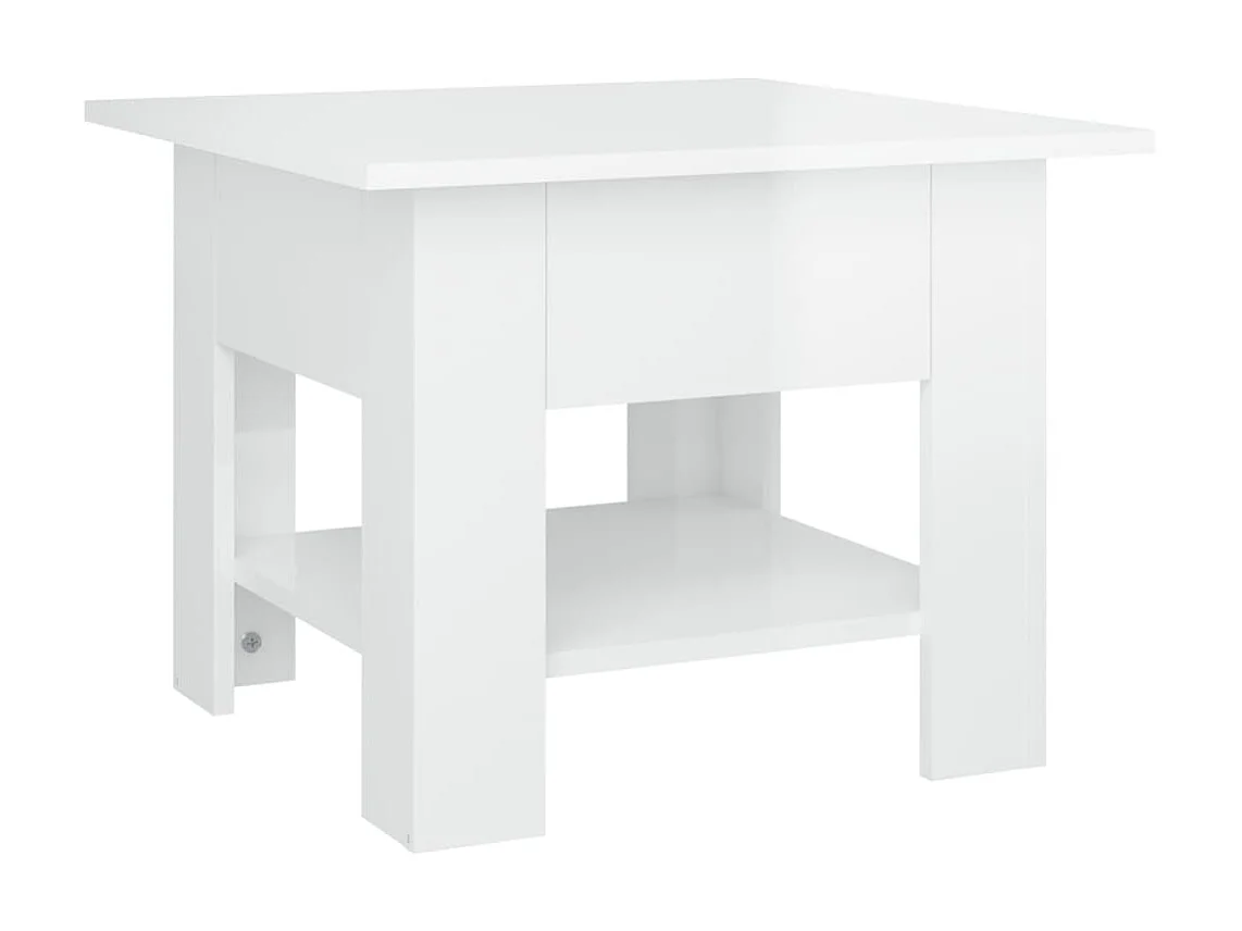 Table basse Blanc brillant 55x55x42