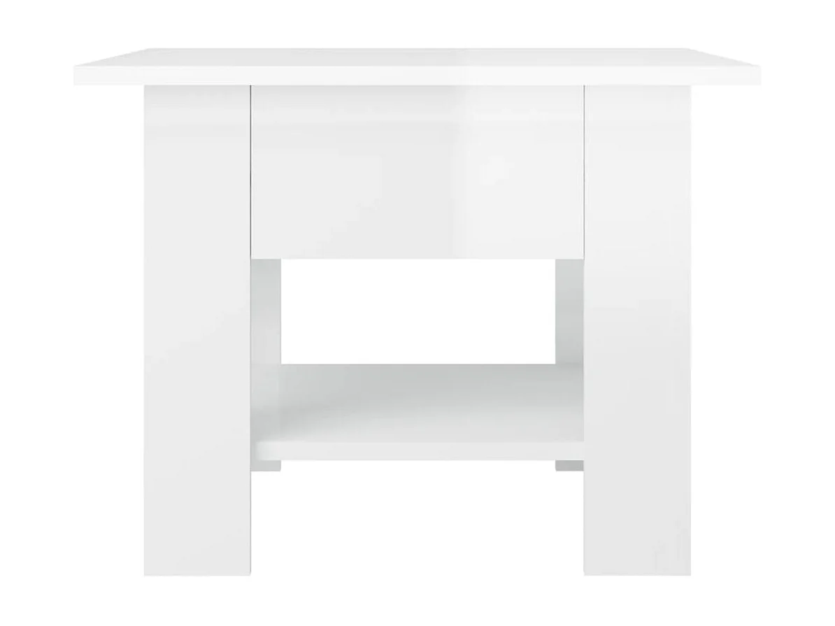 Table basse Blanc brillant 55x55x42