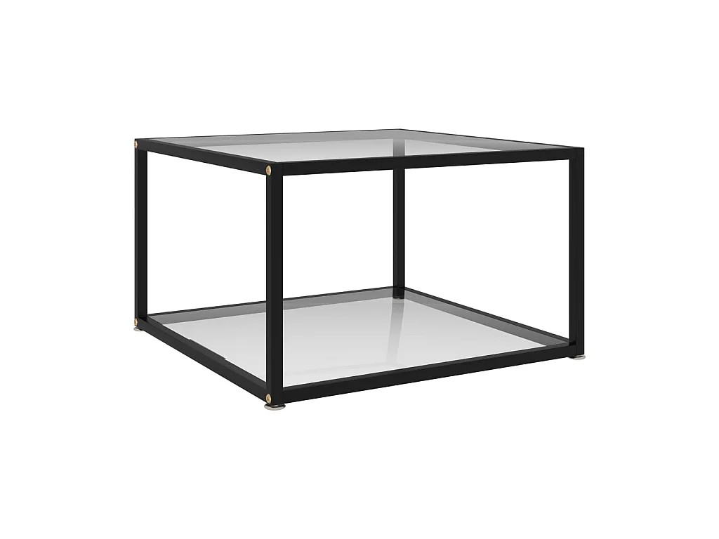 Table basse Transparent 60x60x35 Verre trempé