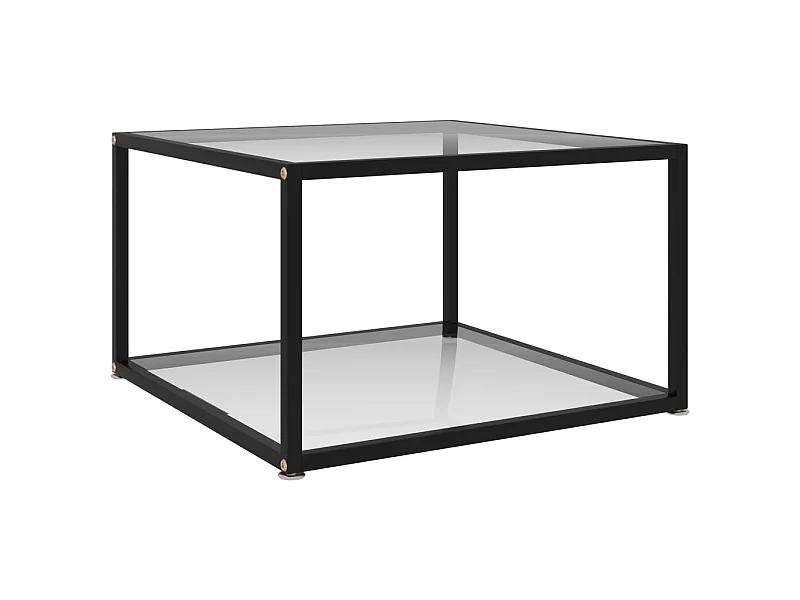 Table basse Transparent 60x60x35 Verre trempé