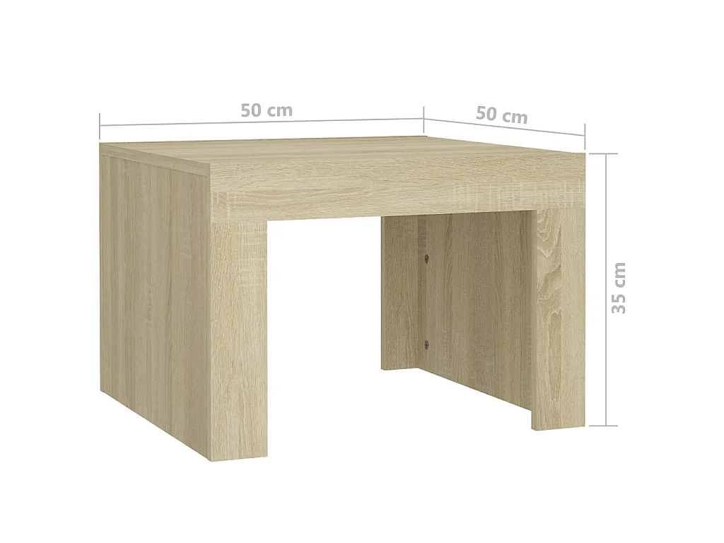 Table basse Chêne sonoma 50x50x35