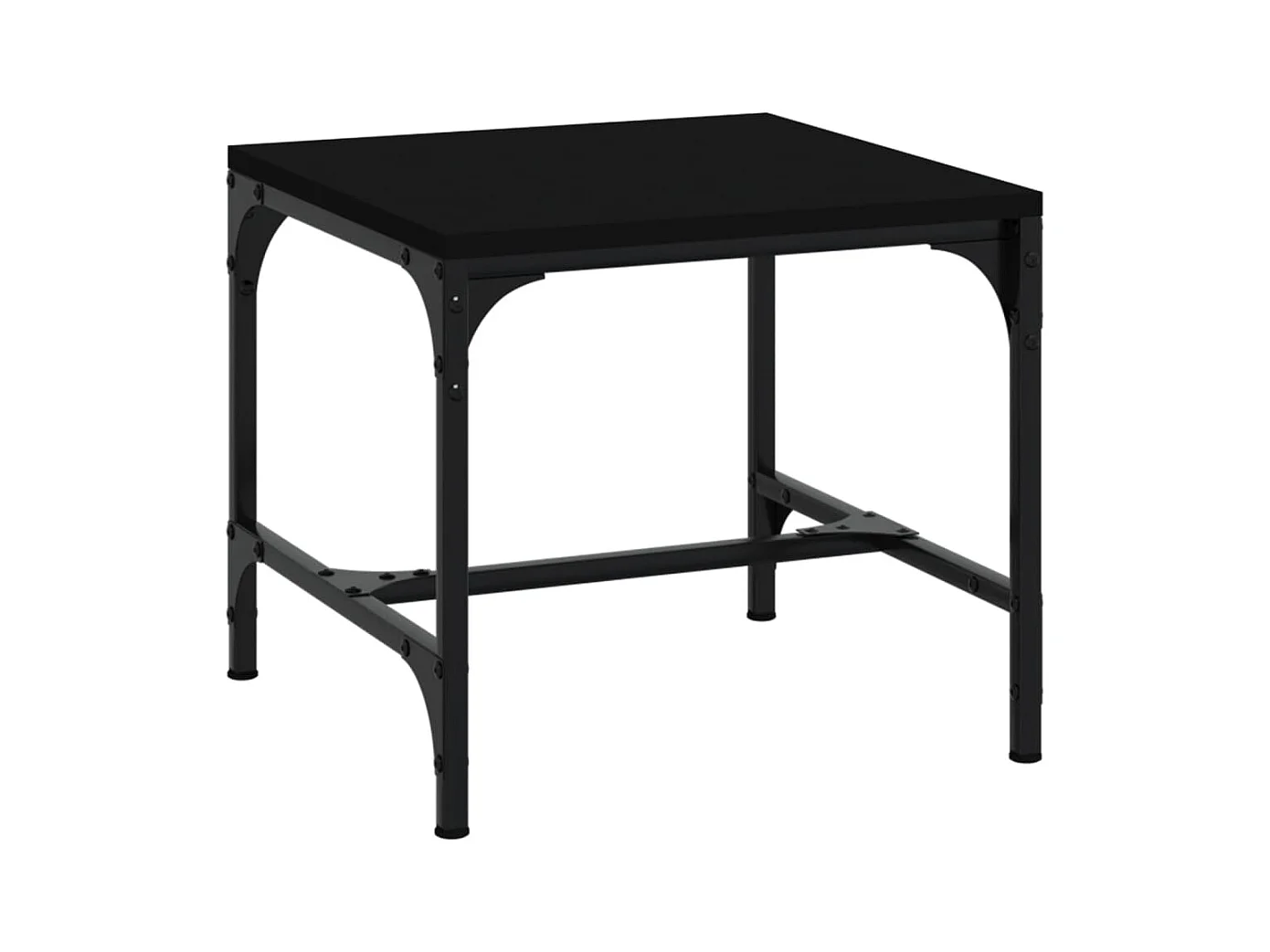 Table basse Noir 50x50x35 Bois d'ingénierie