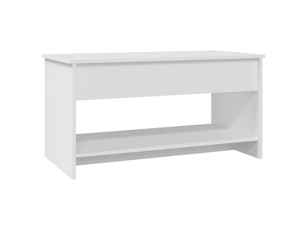 Table basse Blanc 102x50x52,5 Bois d'ingénierie