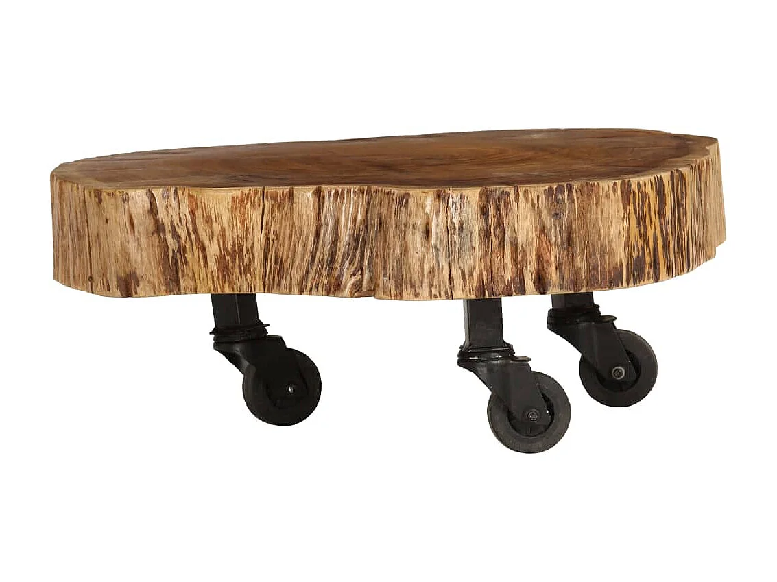 Table basse Bois d'acacia massif 60 x 55x25