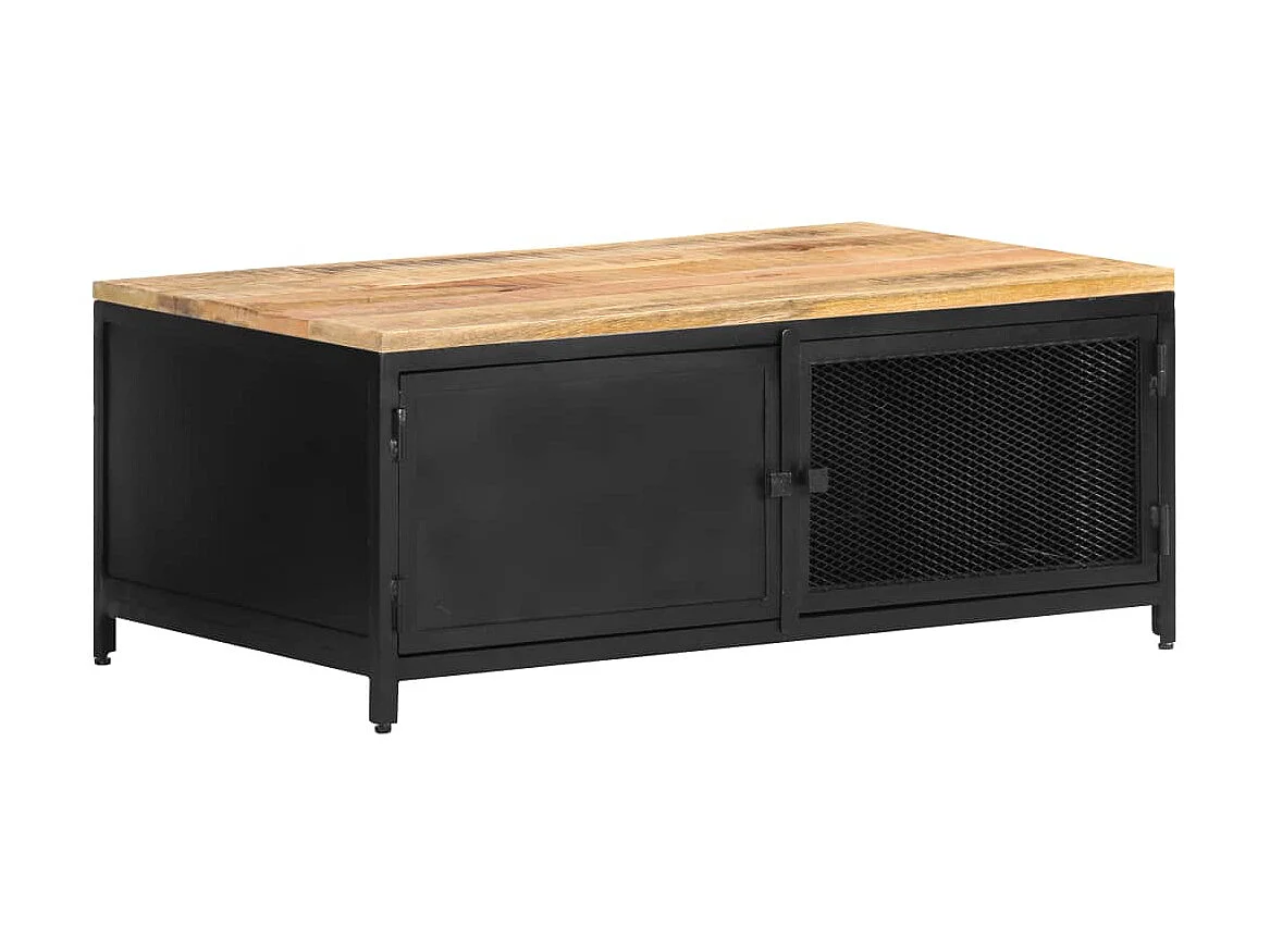 Table basse 90x50x37 Bois massif de manguier brut