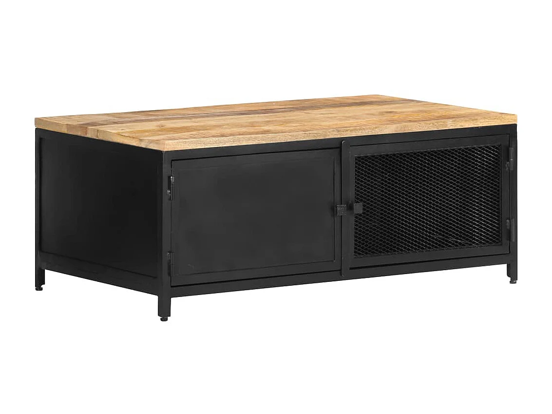 Table basse 90x50x37 Bois massif de manguier brut