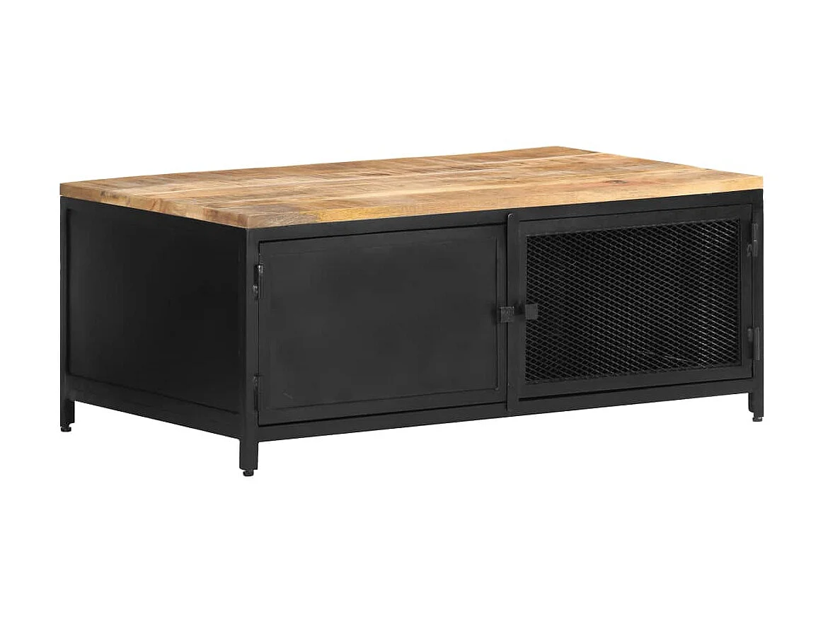 Table basse 90x50x37 Bois massif de manguier brut