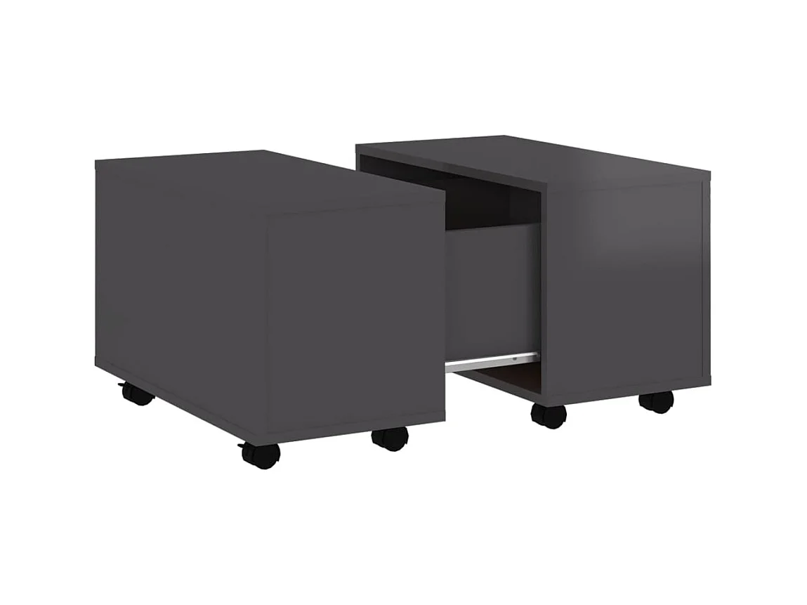 Table basse Gris brillant 60x60x38