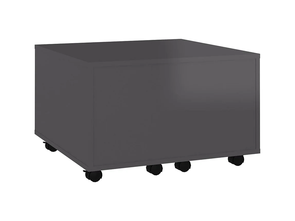 Table basse Gris brillant 60x60x38