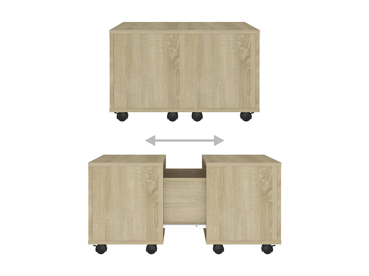 Table basse Chêne sonoma 60x60x38