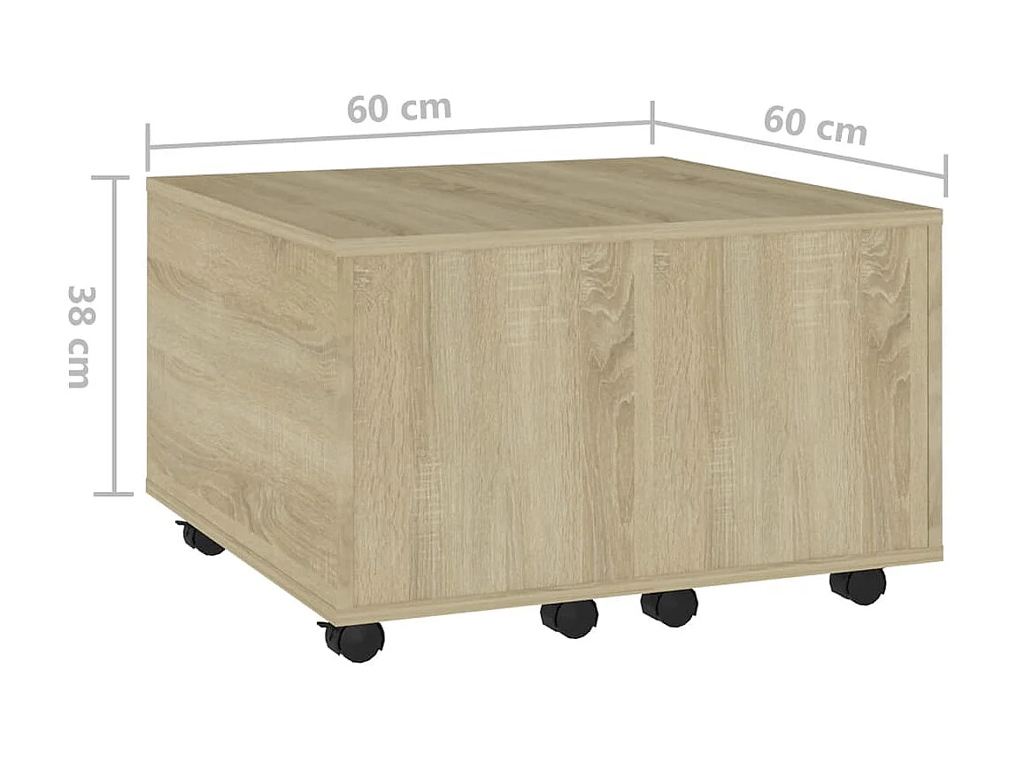 Table basse Chêne sonoma 60x60x38