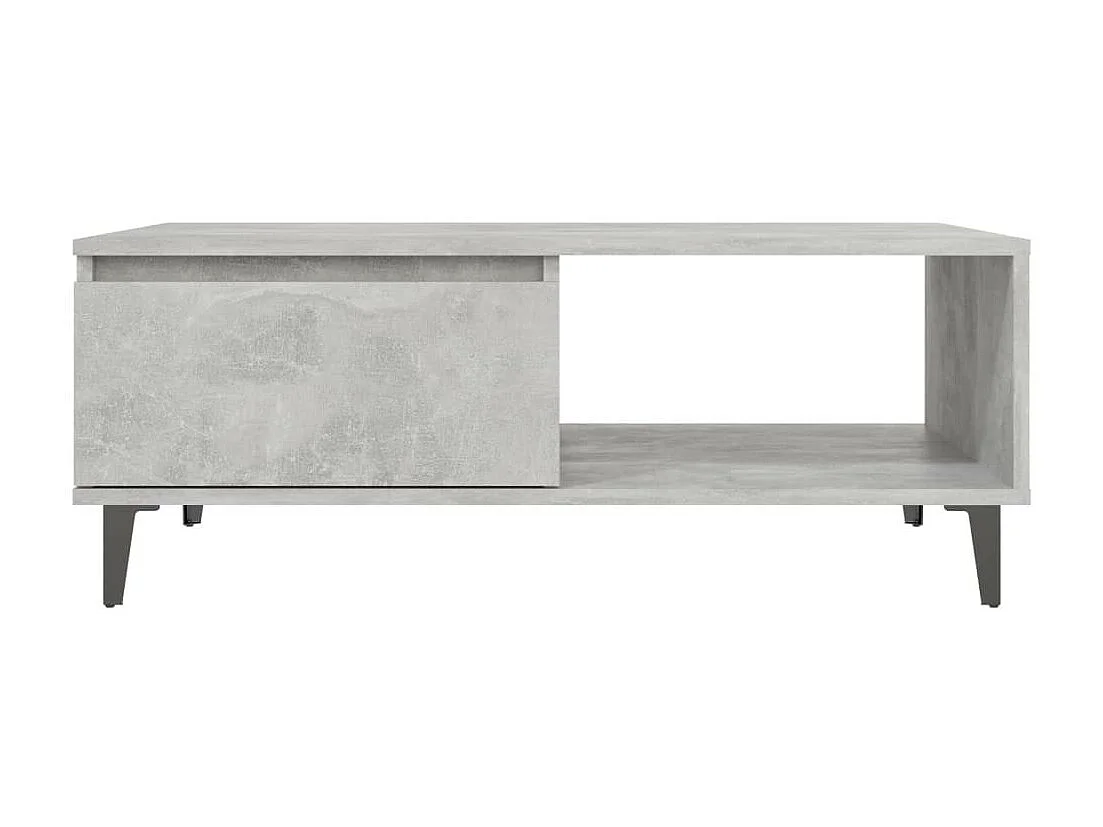 Salontafel 90x60x35 cm spaanplaat betongrijs