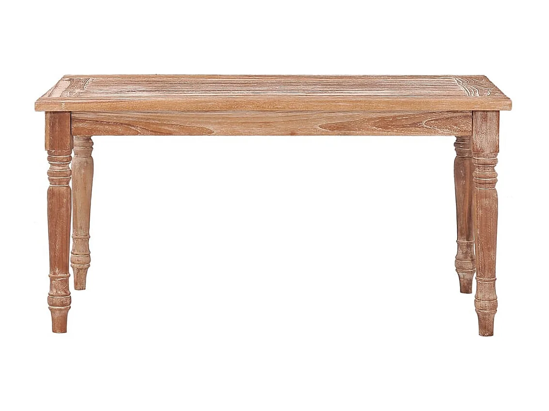 Table basse Batavia 90x50x45 Blanchie Bois de teck solide