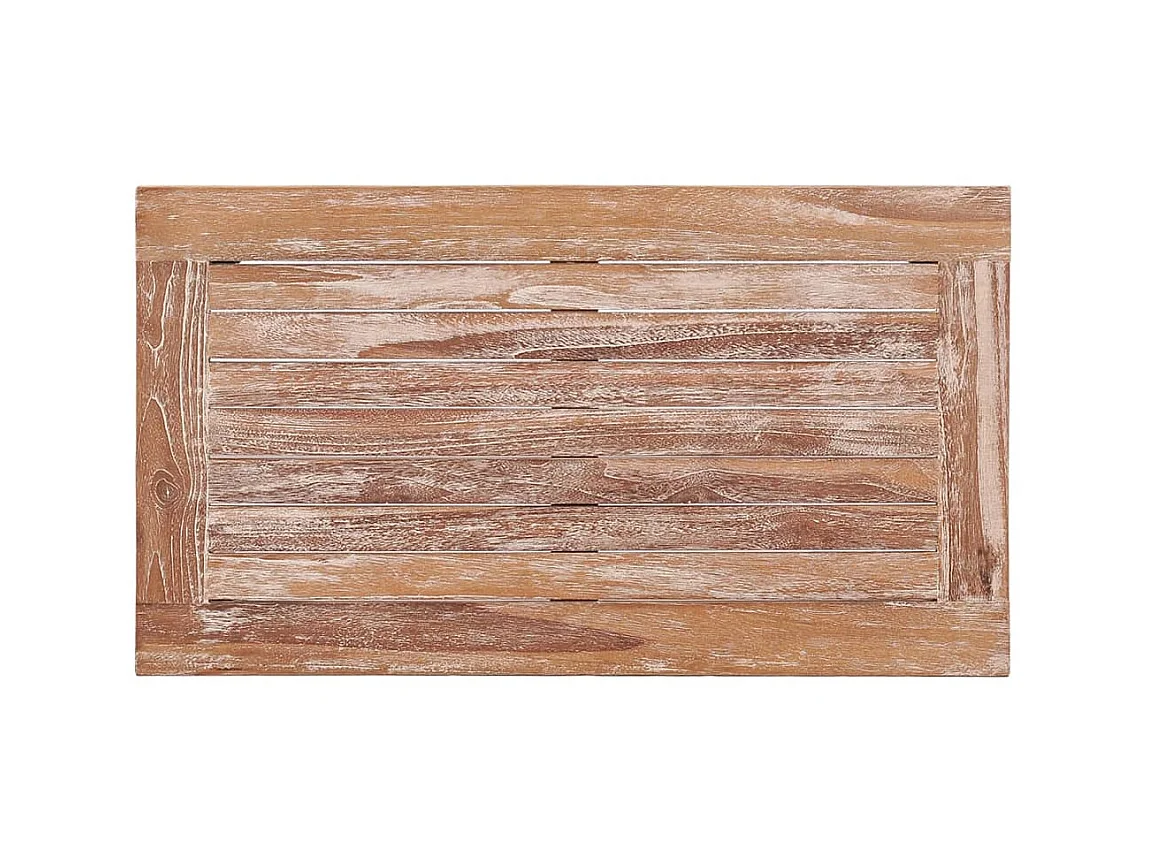 Table basse Batavia 90x50x45 Blanchie Bois de teck solide