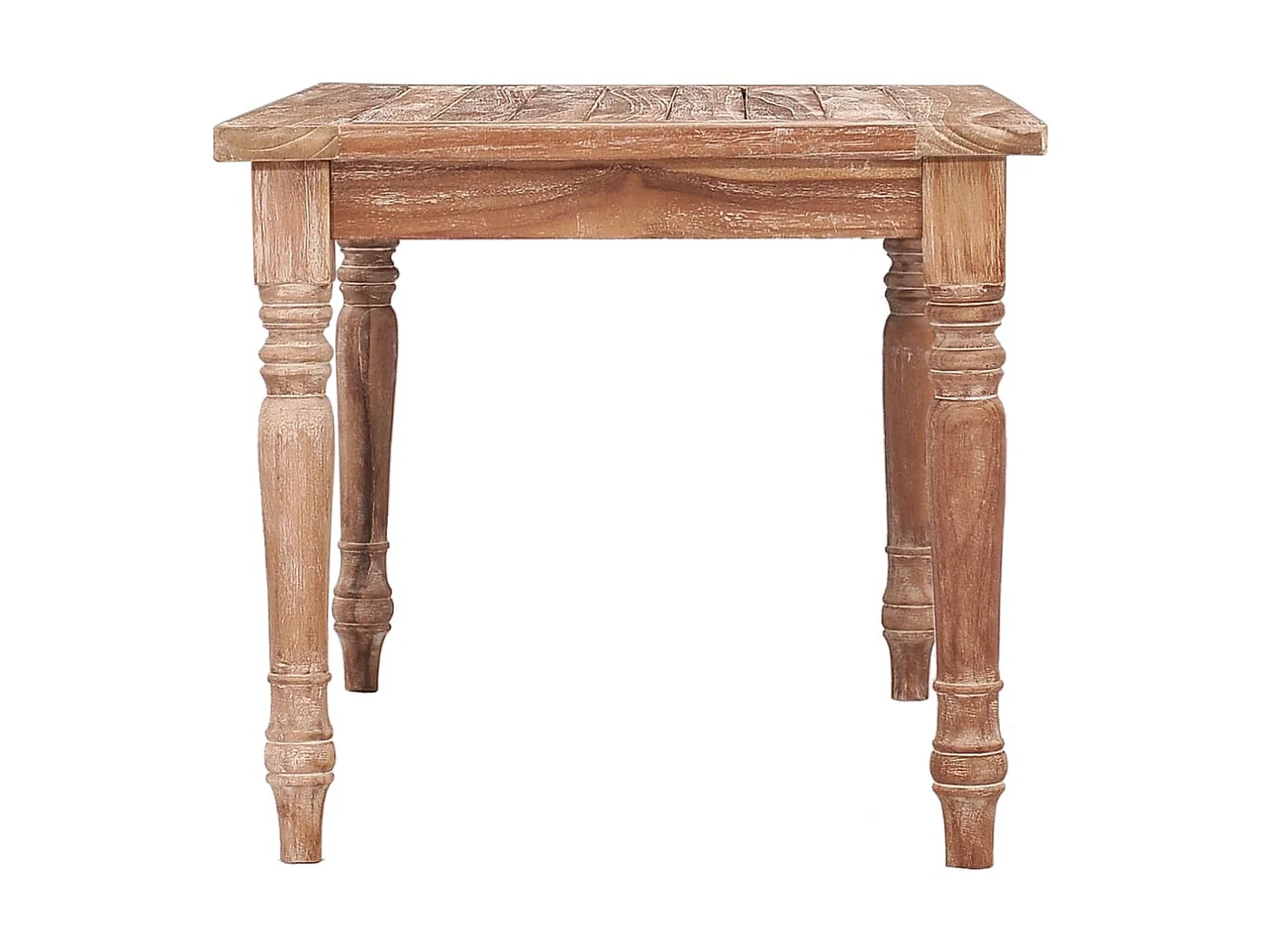 Table basse Batavia 90x50x45 Blanchie Bois de teck solide