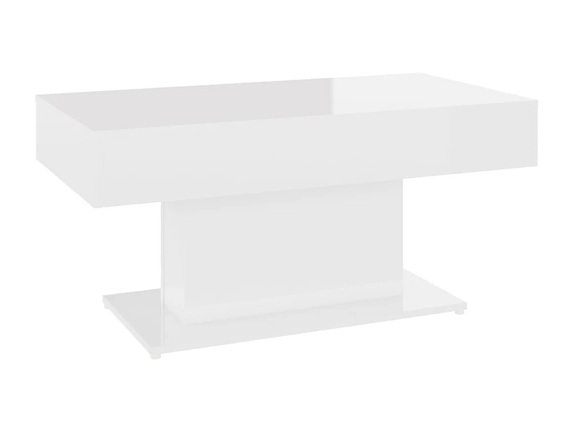 Salontafel 96x50x45 cm spaanplaat hoogglans wit