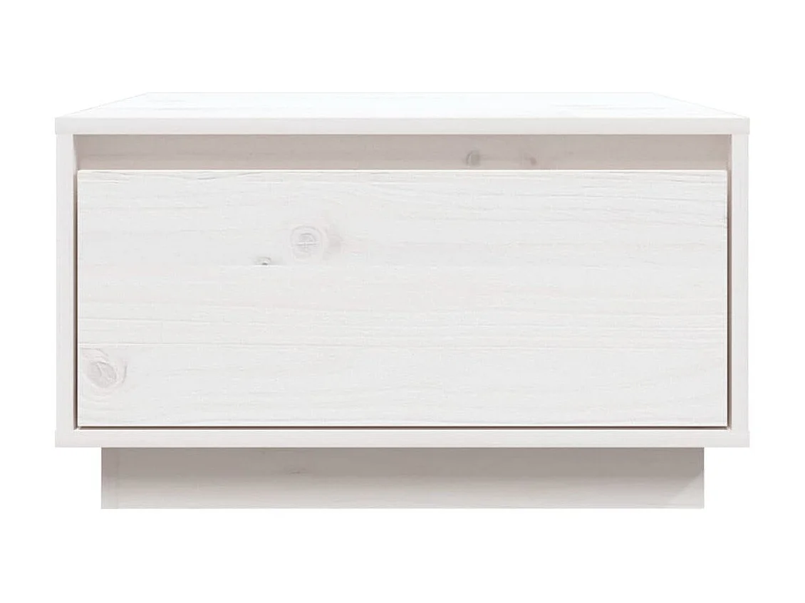 Table basse Blanc 55x56x32 Bois massif de pin