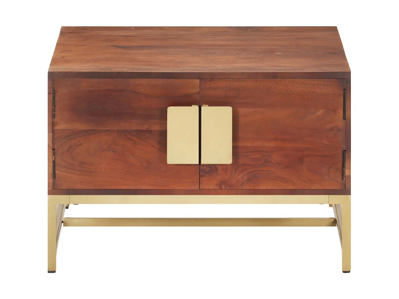 Table basse Marron miel 67x67x45 Bois solide d'acacia