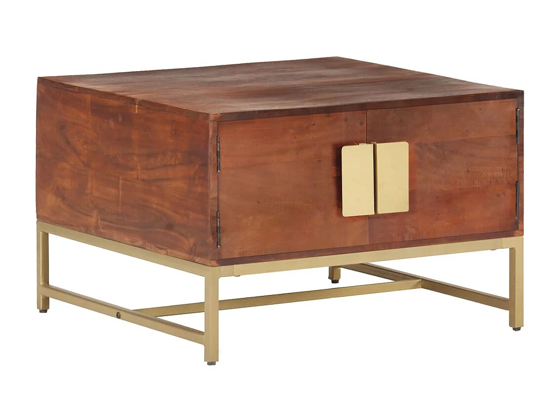 Table basse Marron miel 67x67x45 Bois solide d'acacia