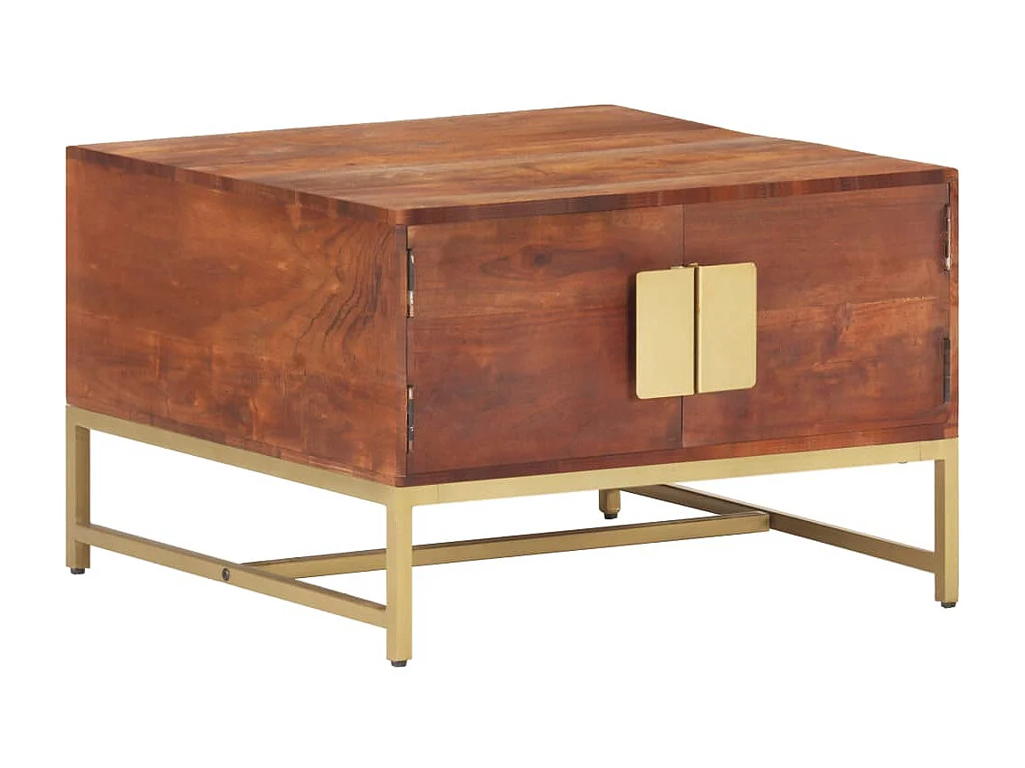 Table basse Marron miel 67x67x45 Bois solide d'acacia