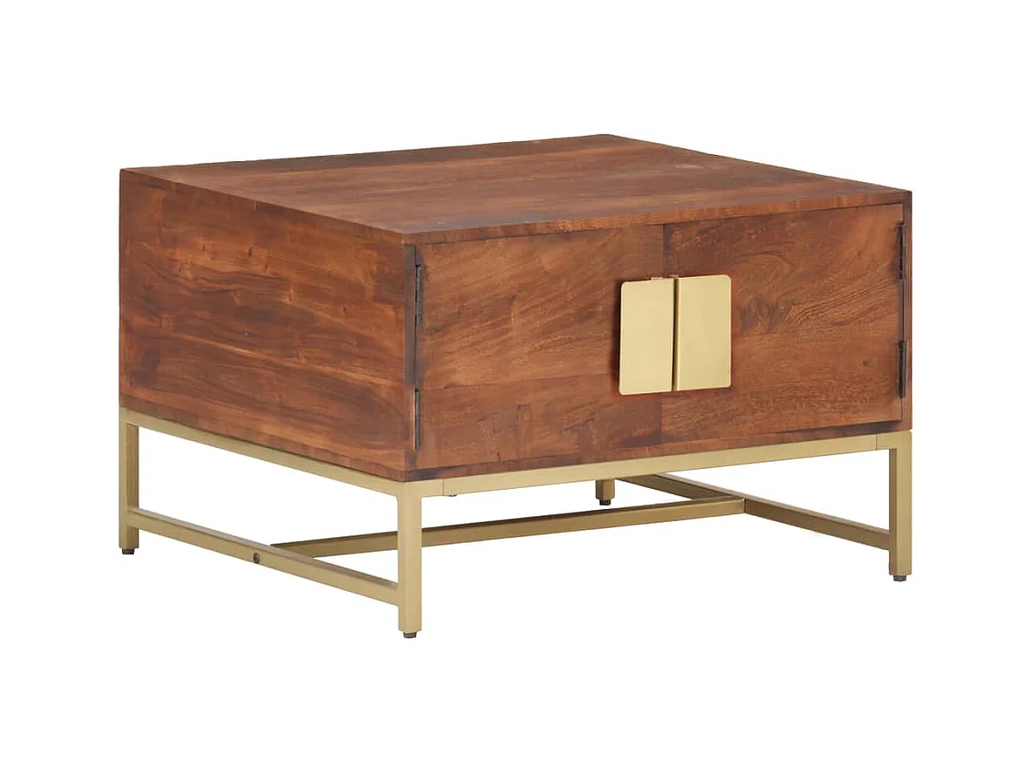 Table basse Marron miel 67x67x45 Bois solide d'acacia