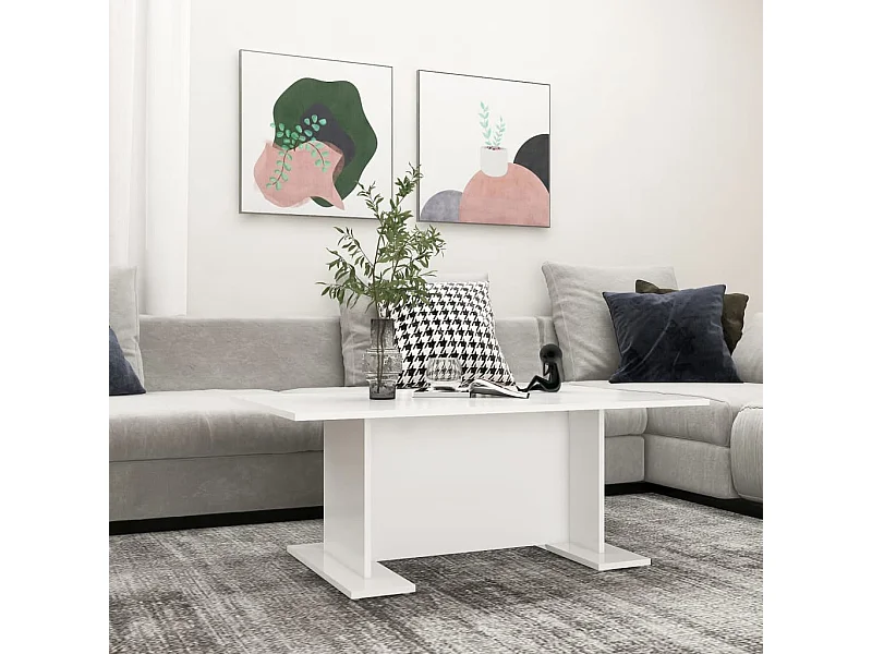 Table basse Blanc 103,5x60x40