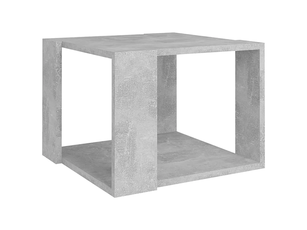Salontafel 40x40x30 cm bewerkt hout betongrijs