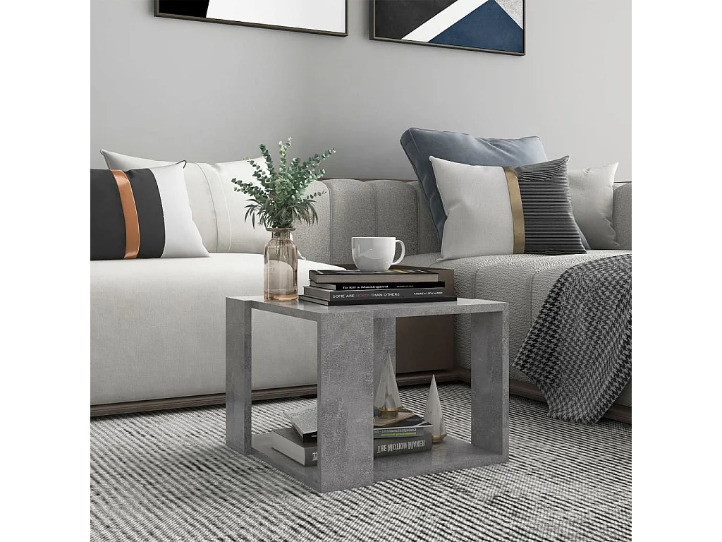 Table basse Gris béton 40x40x30