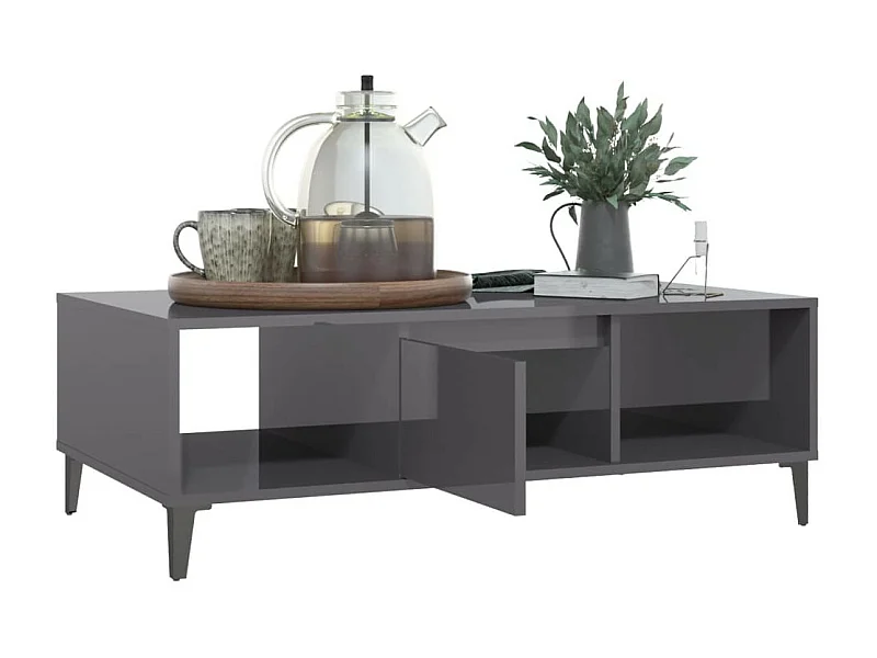 Table basse Gris brillant 103,5x60x35