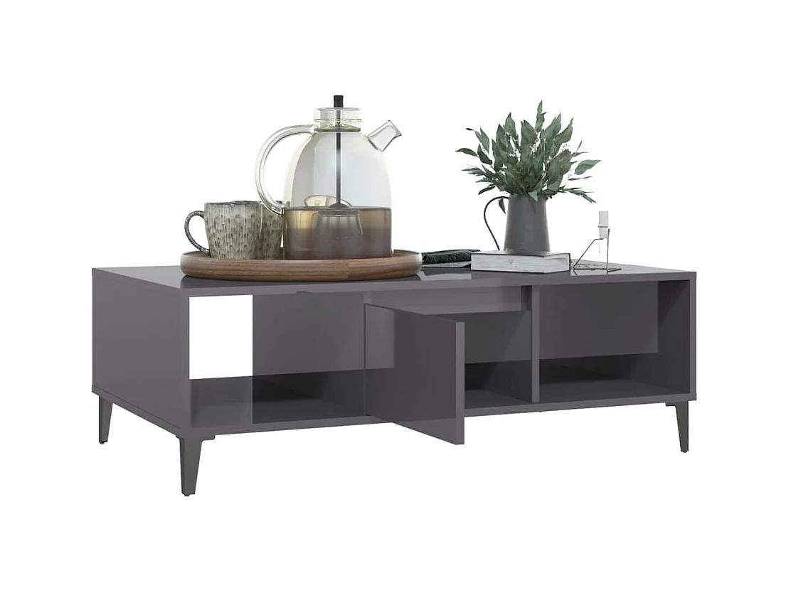 Table basse Gris brillant 103,5x60x35