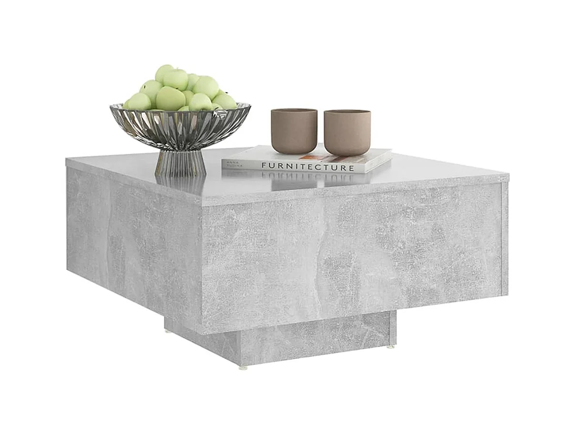 Table basse Gris béton 60x60x31,5