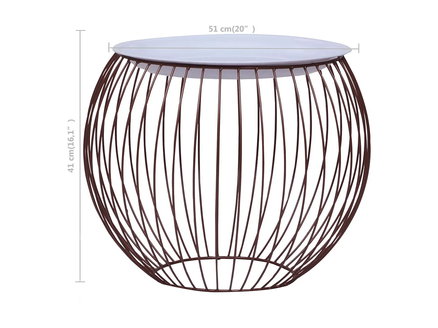 Table basse Doré Ø 51cm