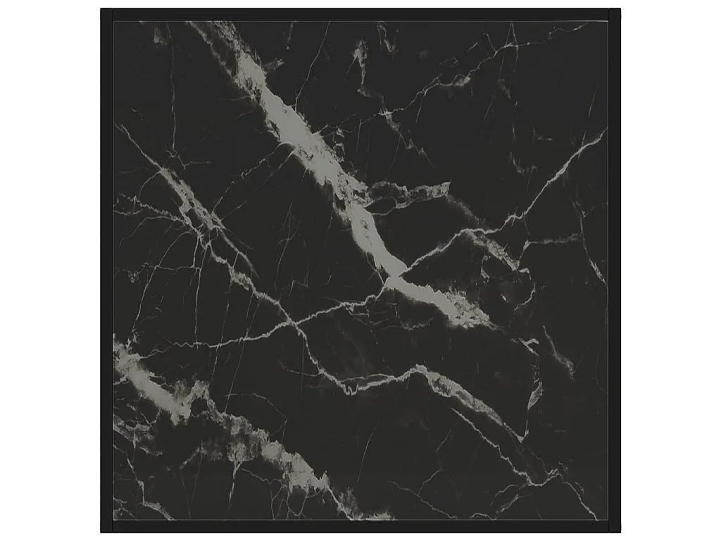 Table basse Noir 80x80x35 Verre trempé 2