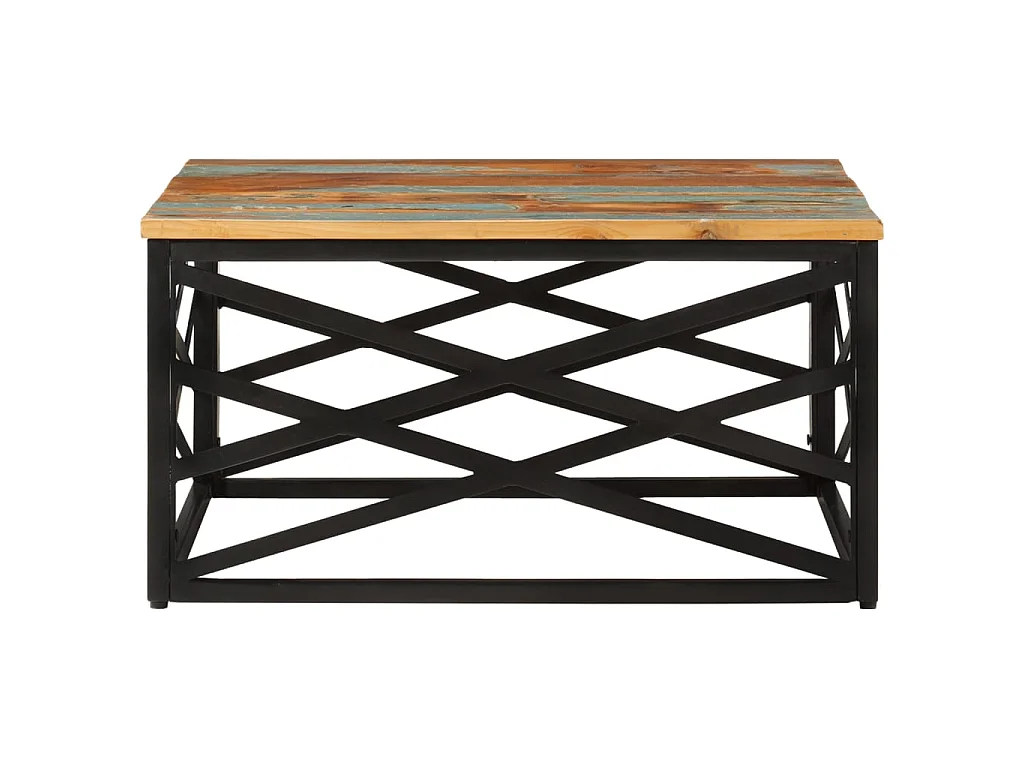 Table basse 68x68x35 Bois de récupération massif