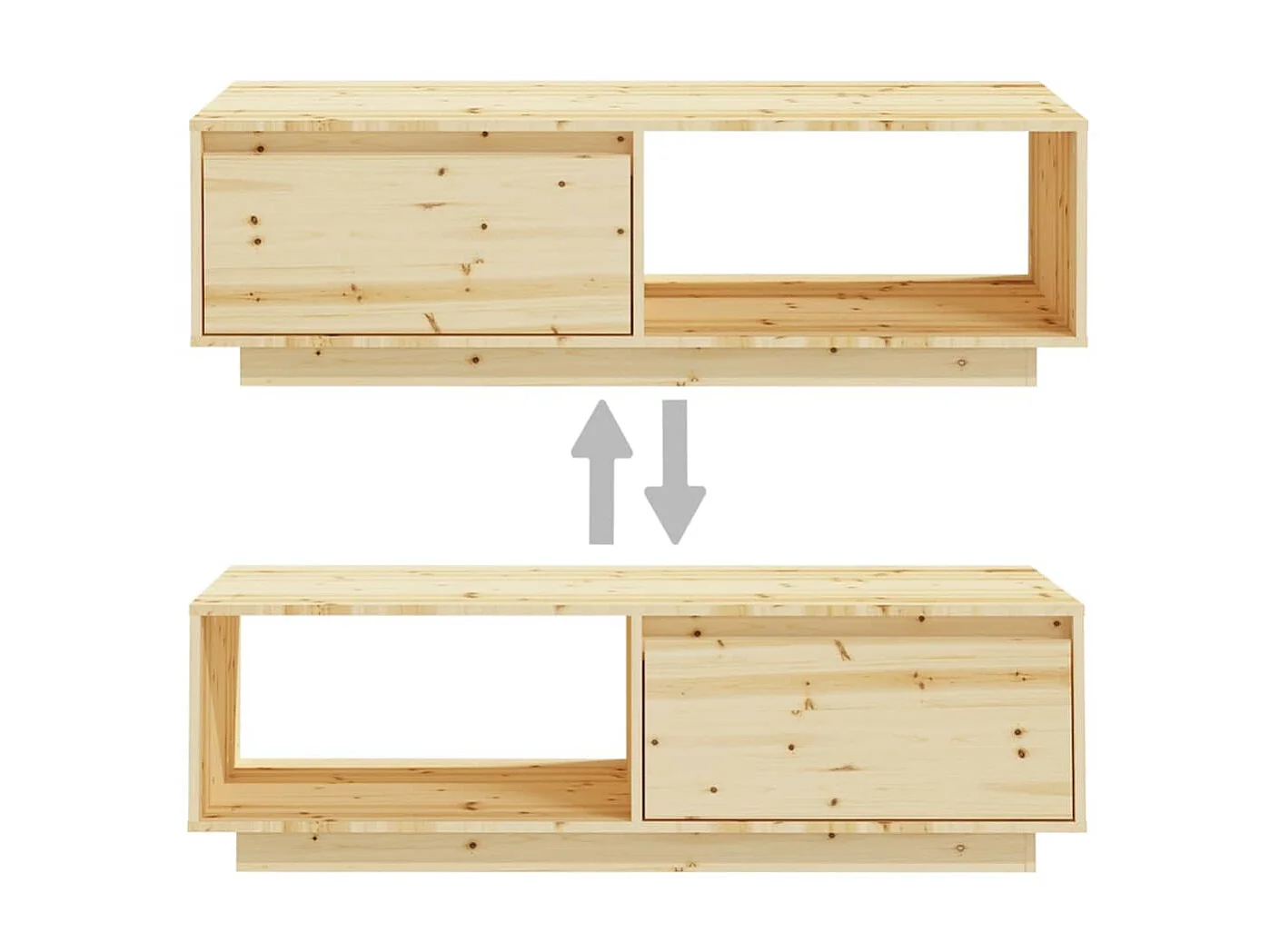 Table basse 110x50x33,5 Bois de sapin massif