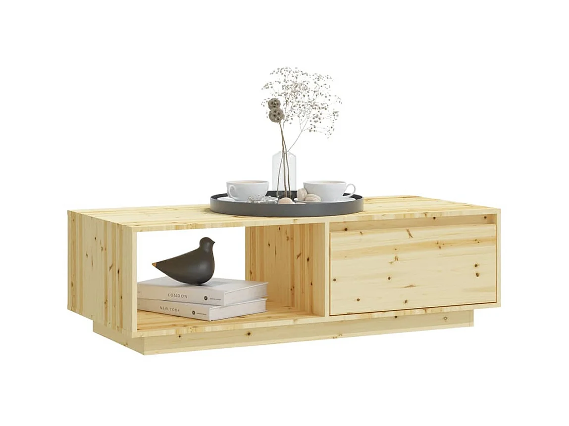 Table basse 110x50x33,5 Bois de sapin massif