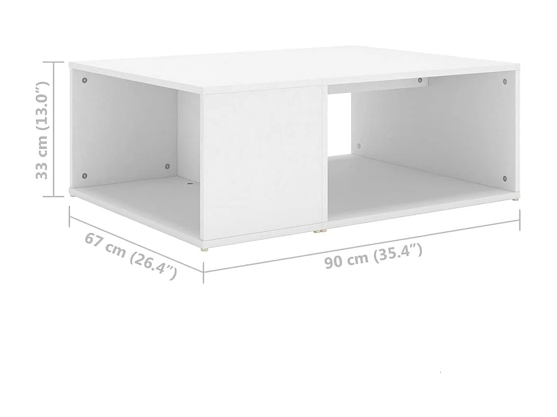 Table basse Blanc 90x67x33